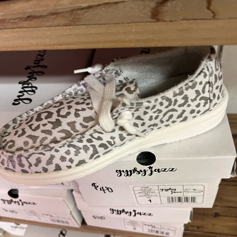 Kids gypsy Jazz white leopard